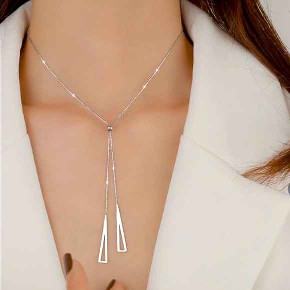 ✨Triangular Pull Necklace ✨ - Picture 1 of 7